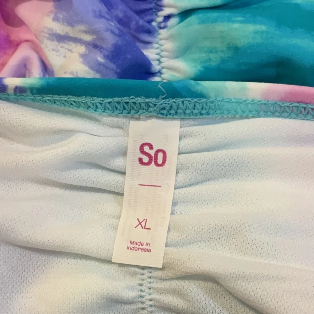 So Juniors Girls Ruched Back Hipster Swim Bottoms XL New with Tags Cheeky Cute
